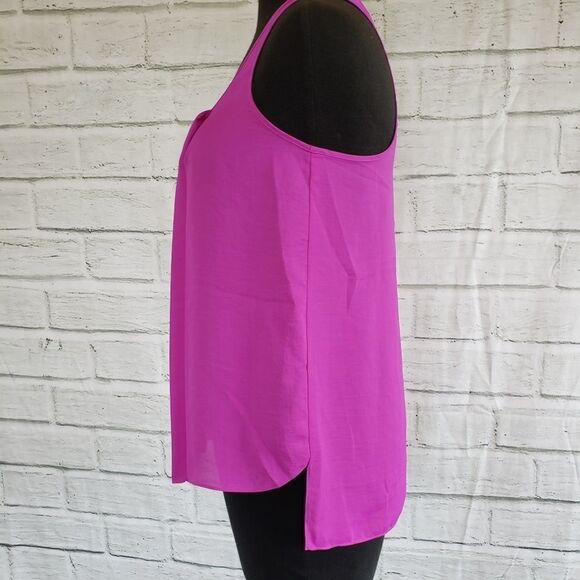 Rachel Roy purple pleated front tank top - Picture 6 of 6